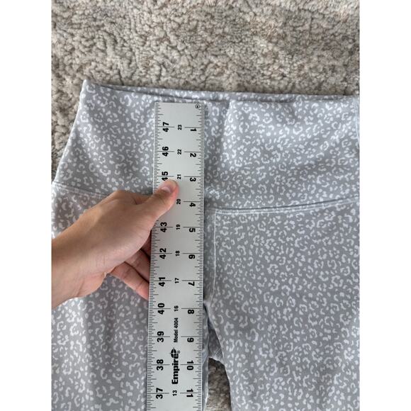 Lululemon Sz 6 Abstract Floral Print Casual Leggings Gray Pants Pull On Stretch - Picture 5 of 9